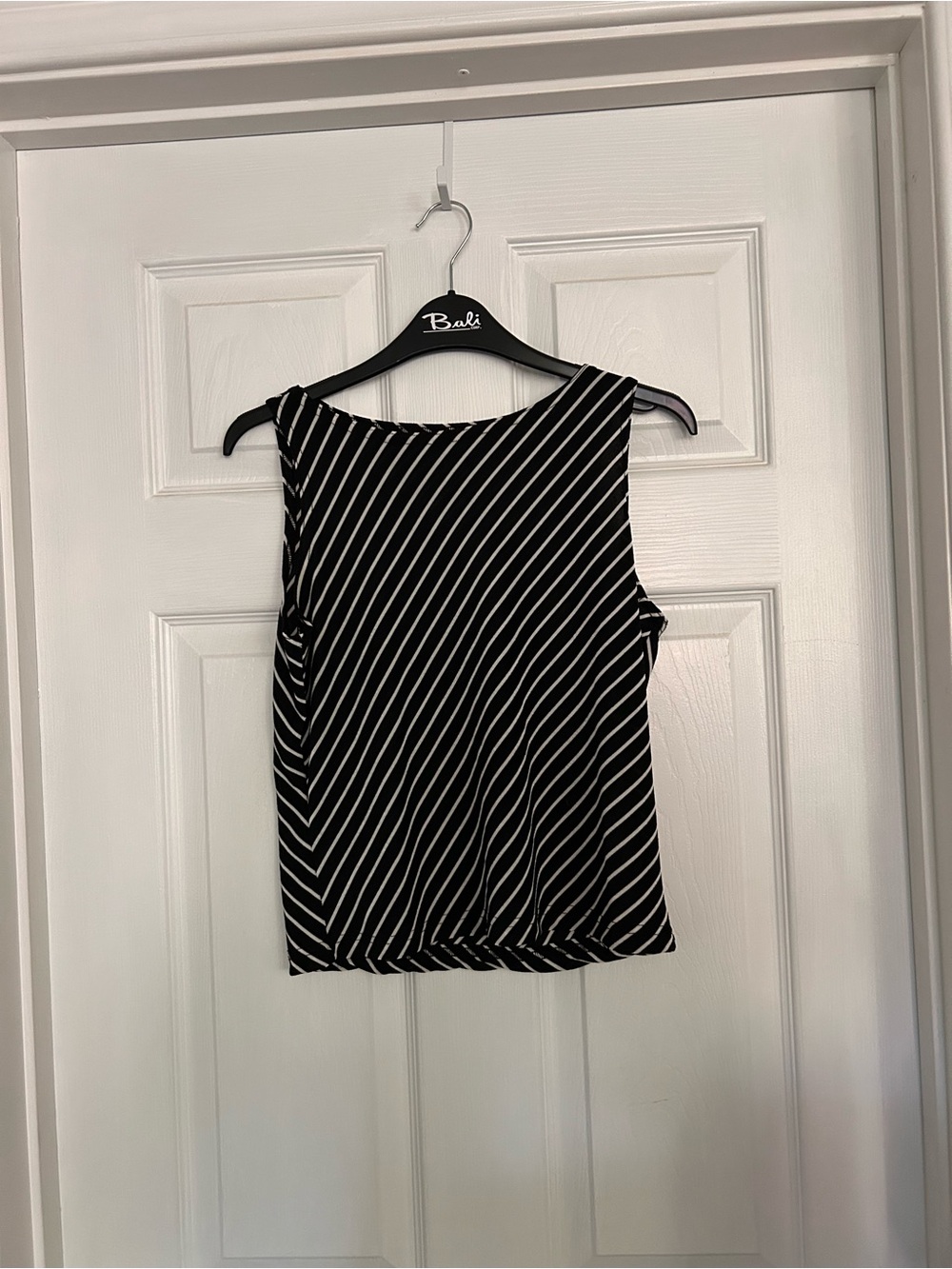 Black & White Diagonal Stripe Tank
